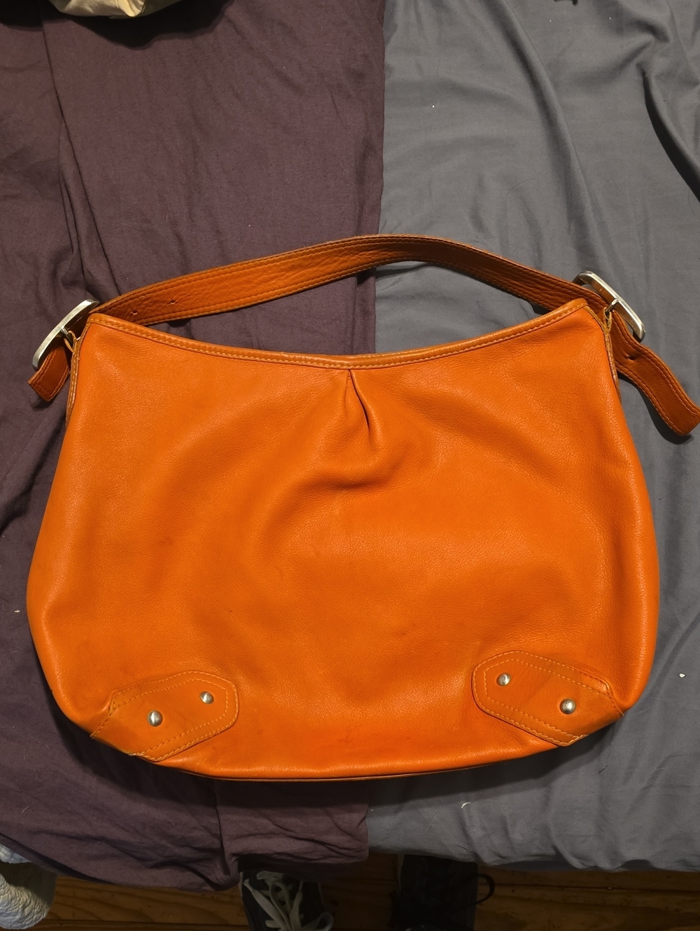 Cole Haan Orange Leather Shoulder Bag
